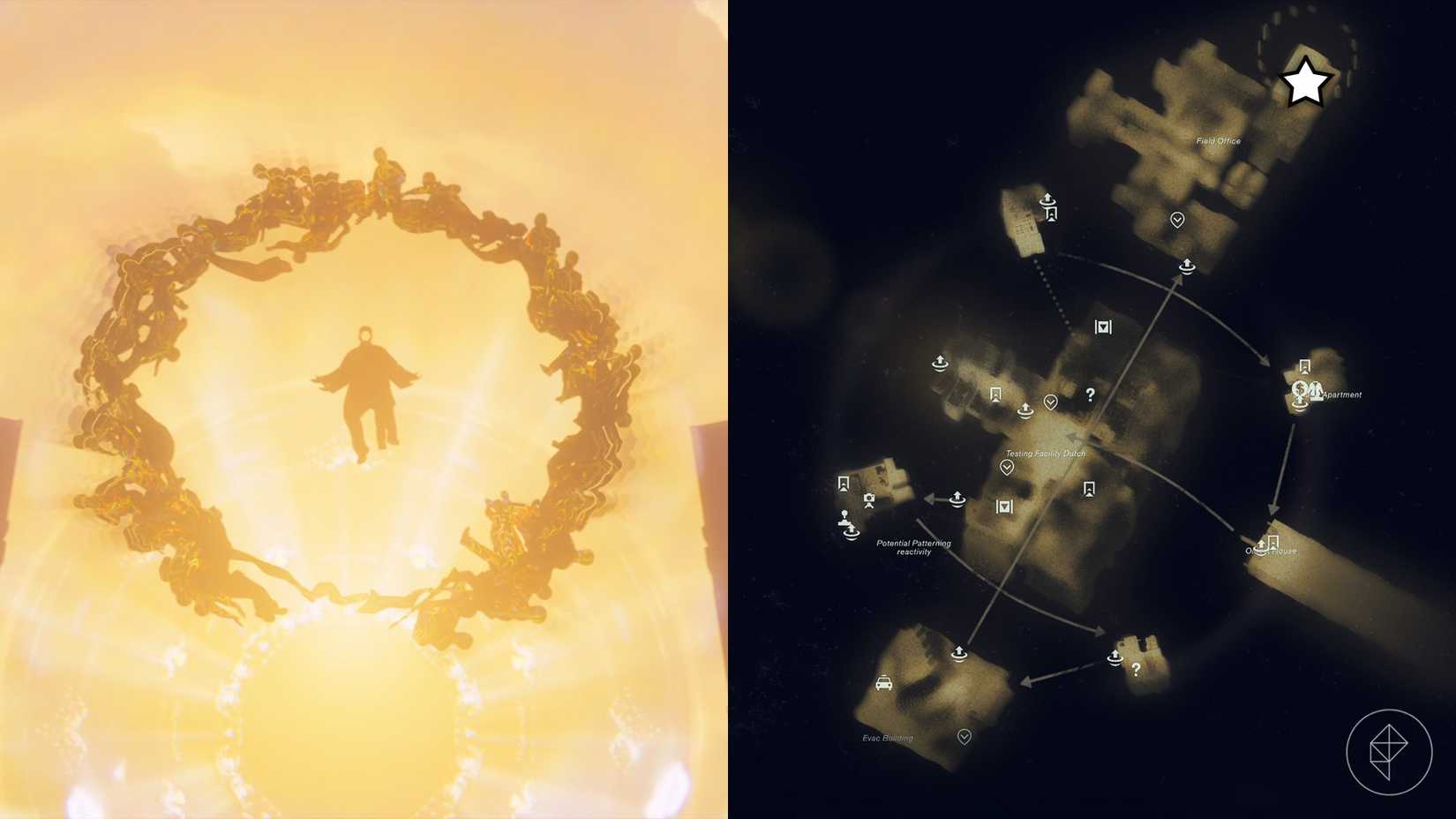A monster floating in a ring of bodies in Control Resonant.
