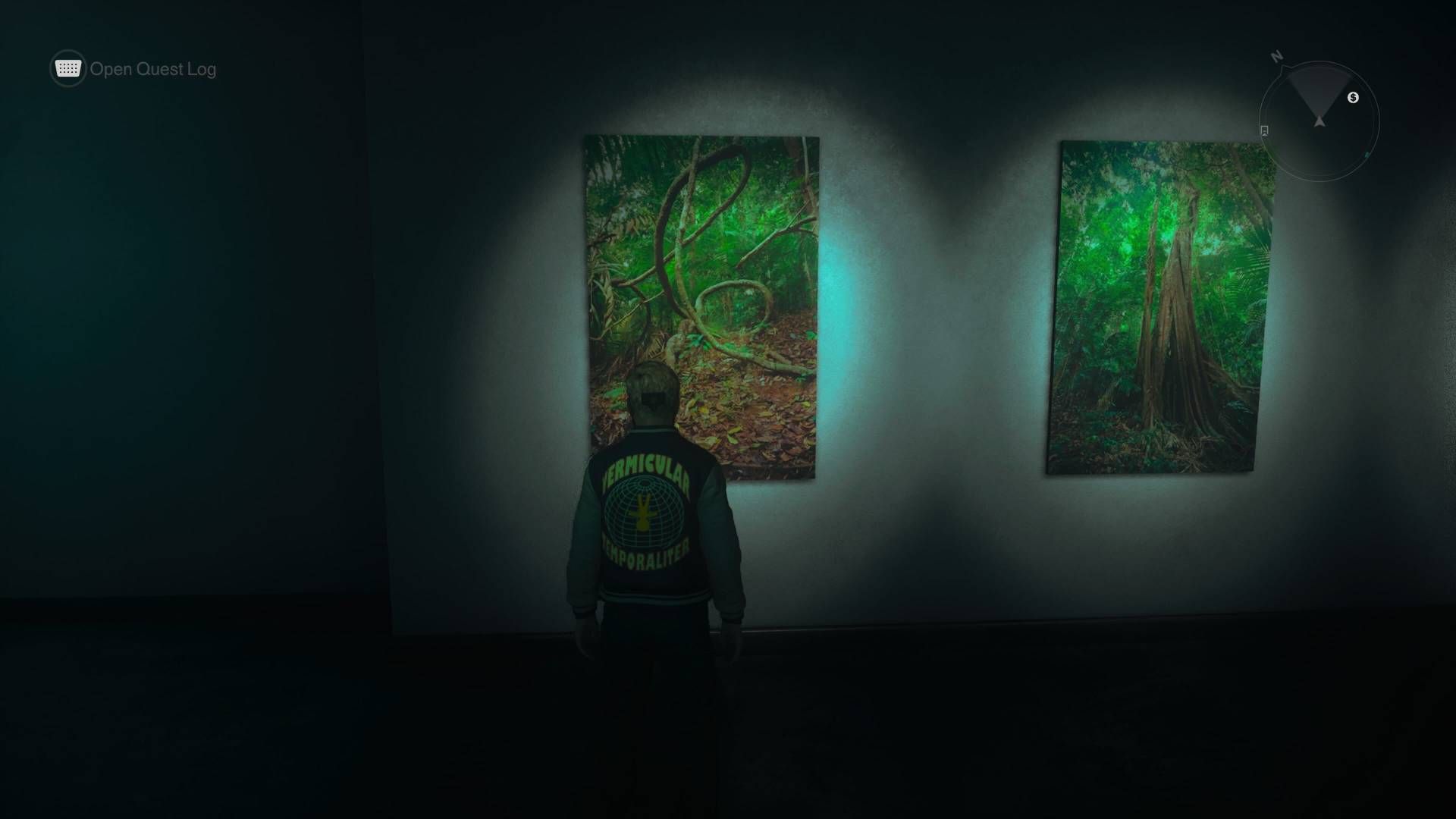Dylan standing in front of the windows artwork in Control Resonant.