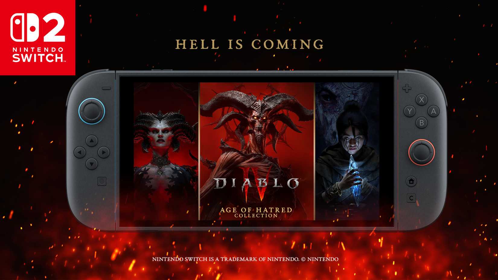 Key art for the Nintendo Switch 2 port of Diablo 4