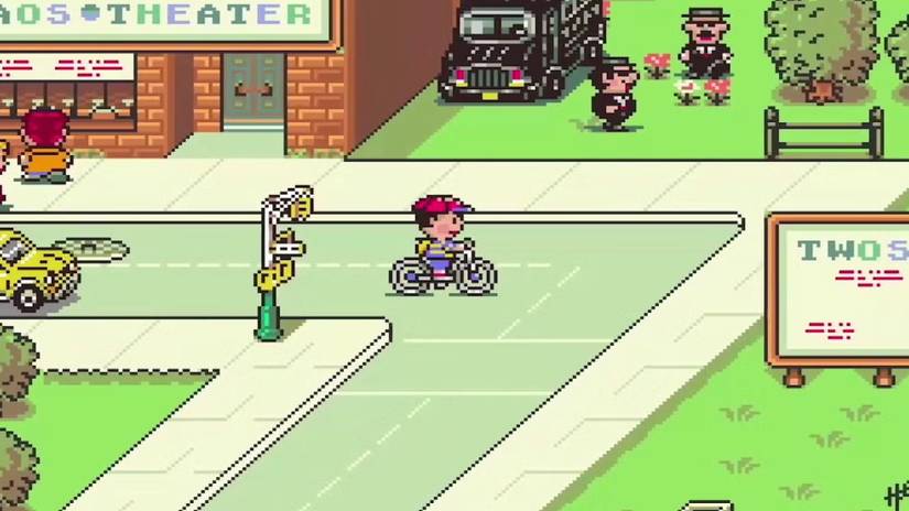 A scene from the 1995 RPG EarthBound.