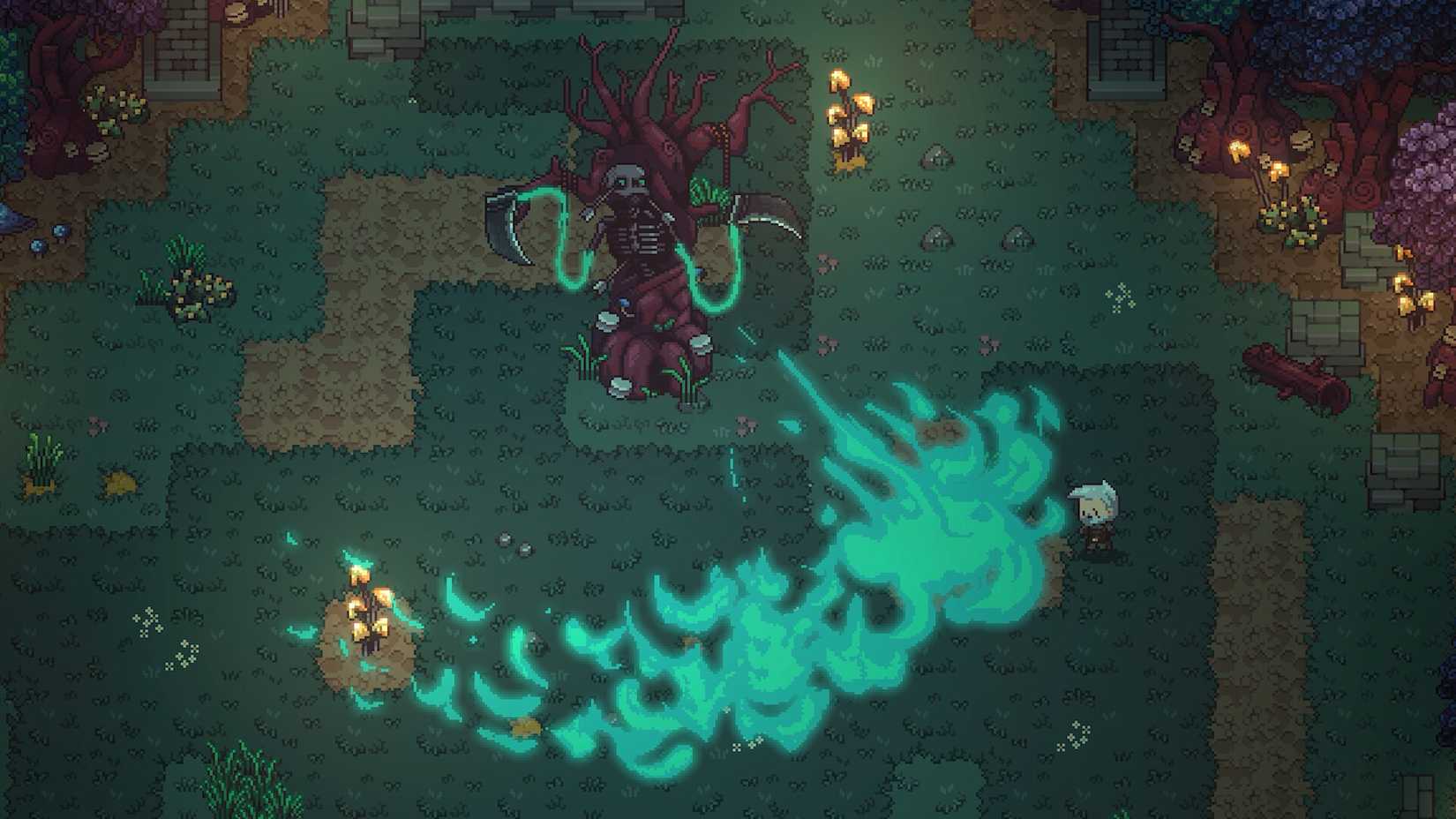Stardew Valley-inspired RPG Gets Shock Last-Minute Delay 9 A giant skeleton breathing green fire in Emberville