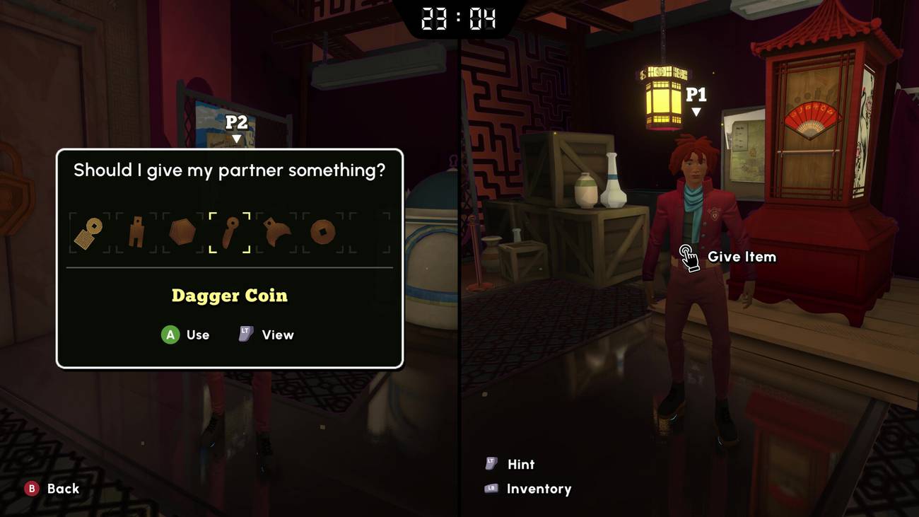 A player gives another player an item in Escape Academy 2: Back 2 School.