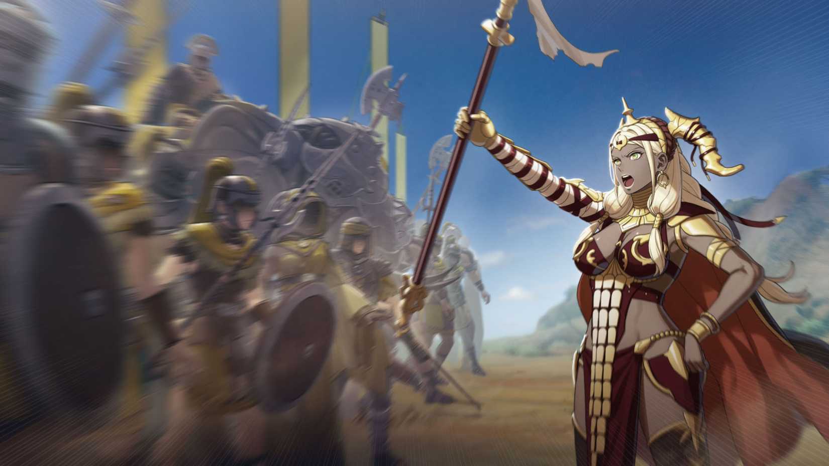  Fortune's Weave screenshot showing Thoedora talking to her army