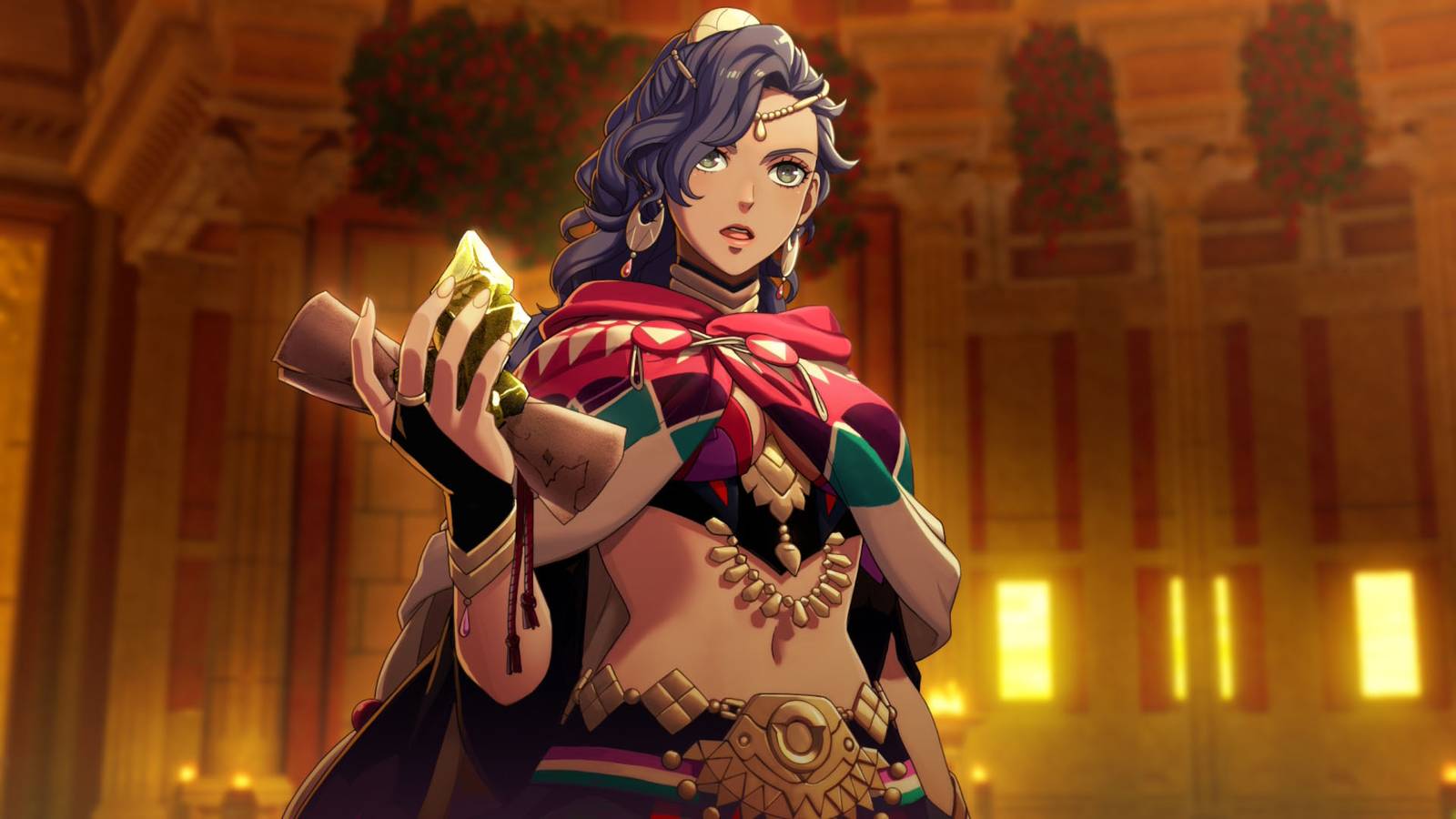 Скриншот с персонажем Леда из Fire Emblem: Fortune's Weave