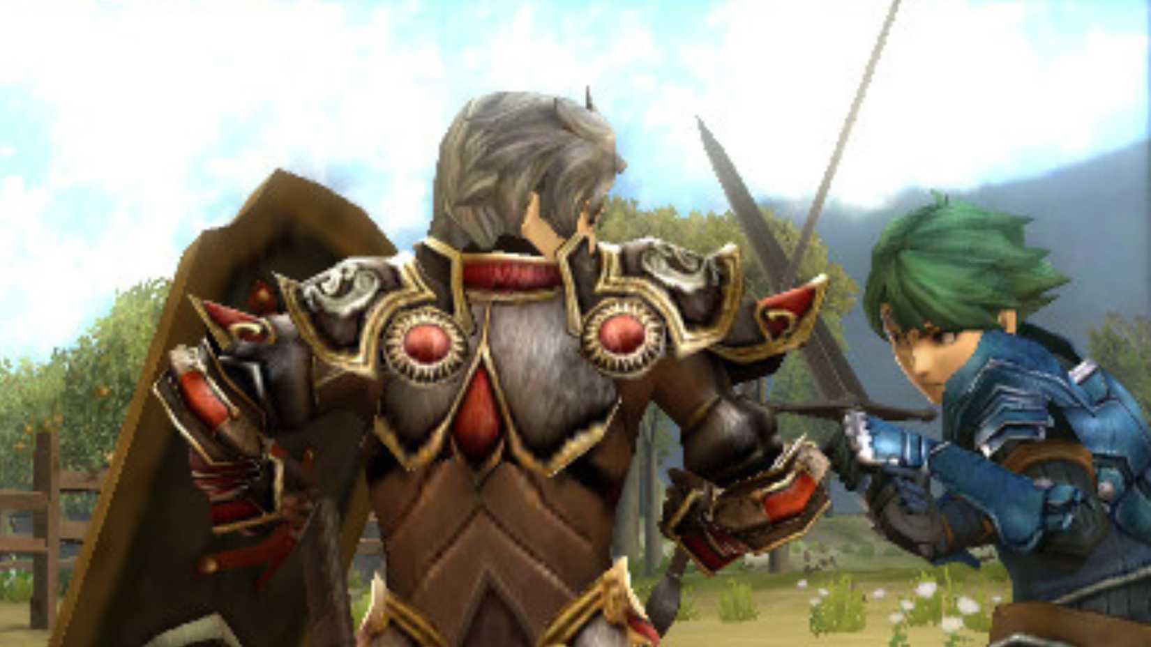 Fire Emblem Echoes Cutscene Image, where two soldiers fight with swords