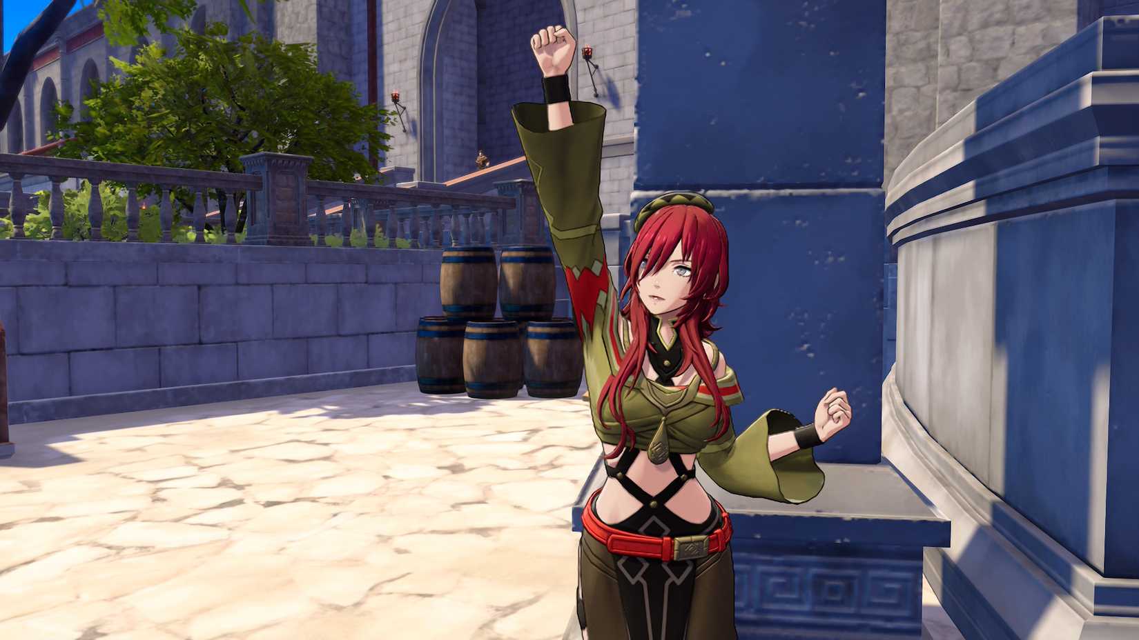 Dante celebrating a good gift in Fire Emblem Fortune's Weave