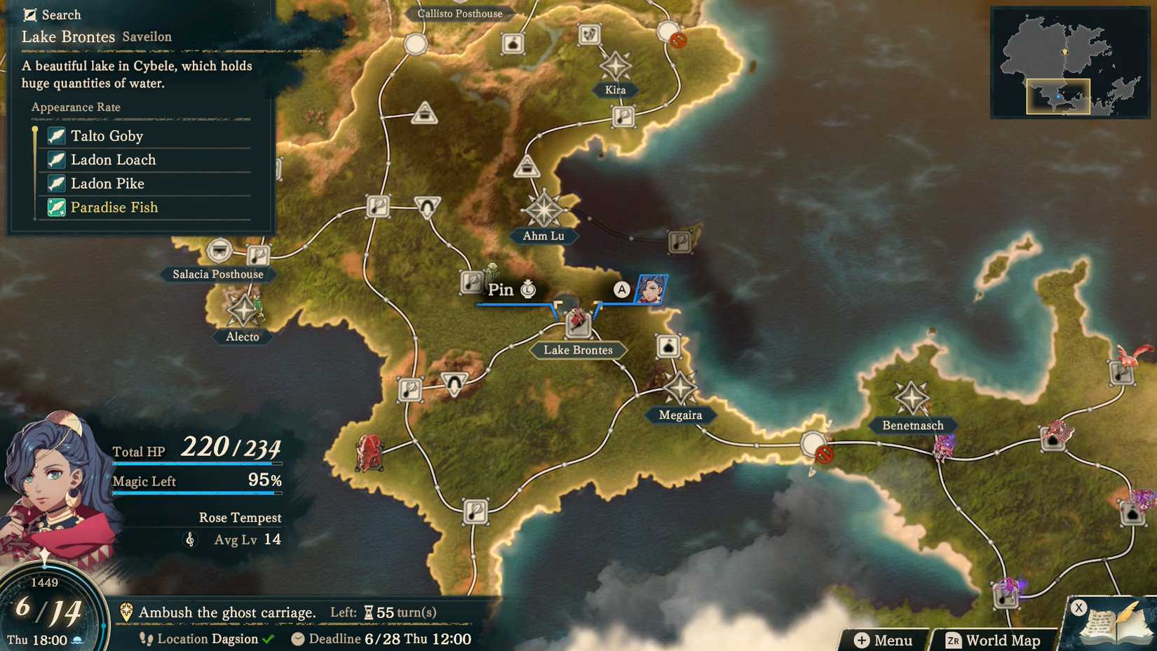 Brontes Lake in Fire Emblem Fortune's Weave
