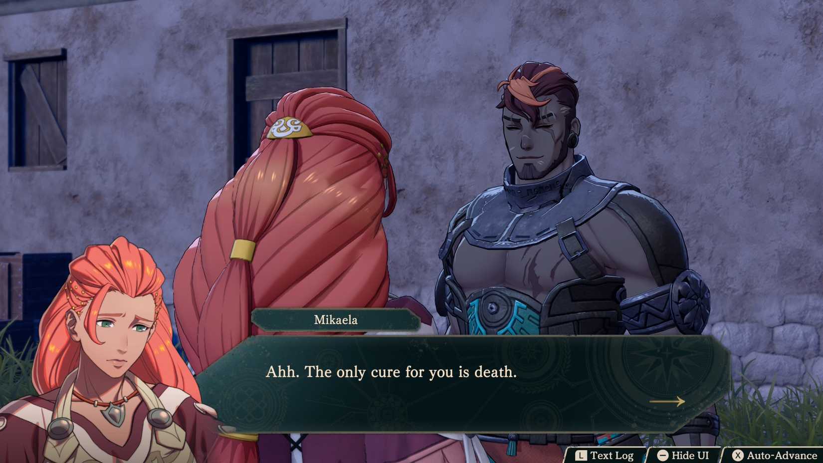 Mikaela and Guzran in Fire Emblem Fortune's Weave