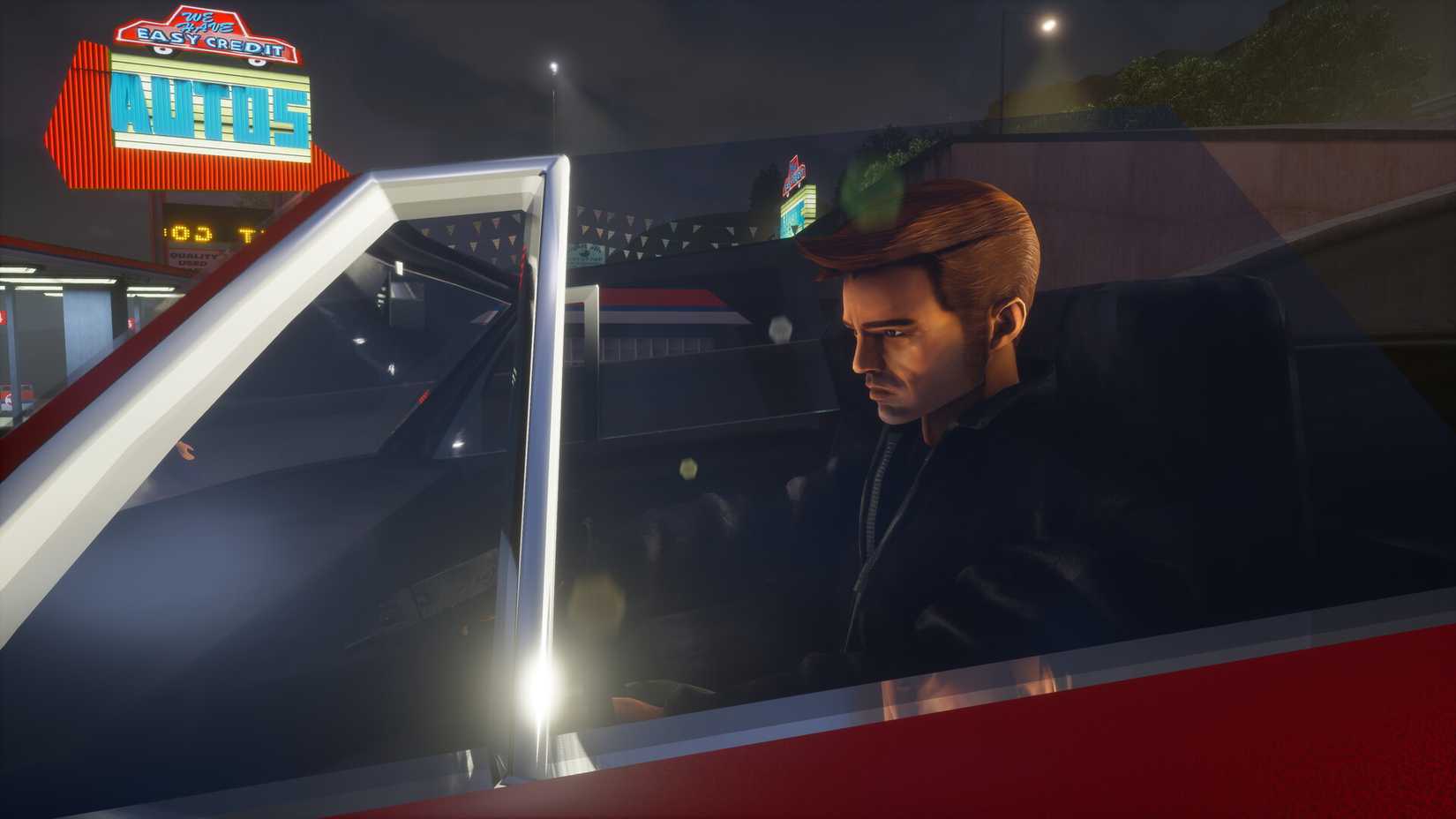 Claude sits in his car in GTA 3