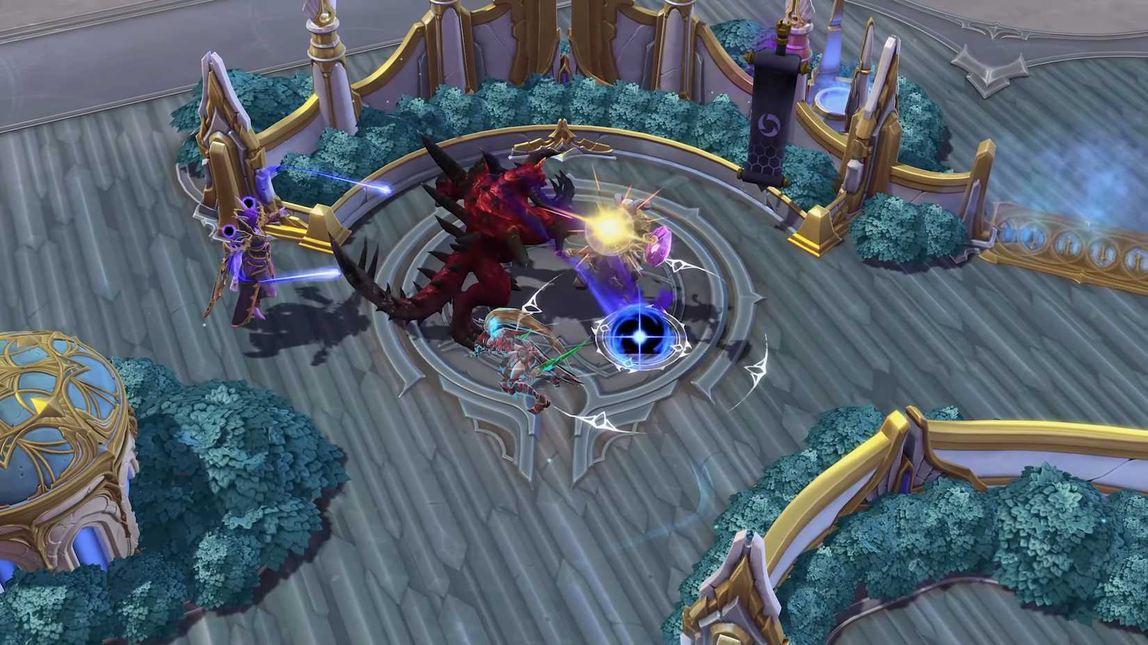 A battle with Xal'atath in Heroes of the Storm