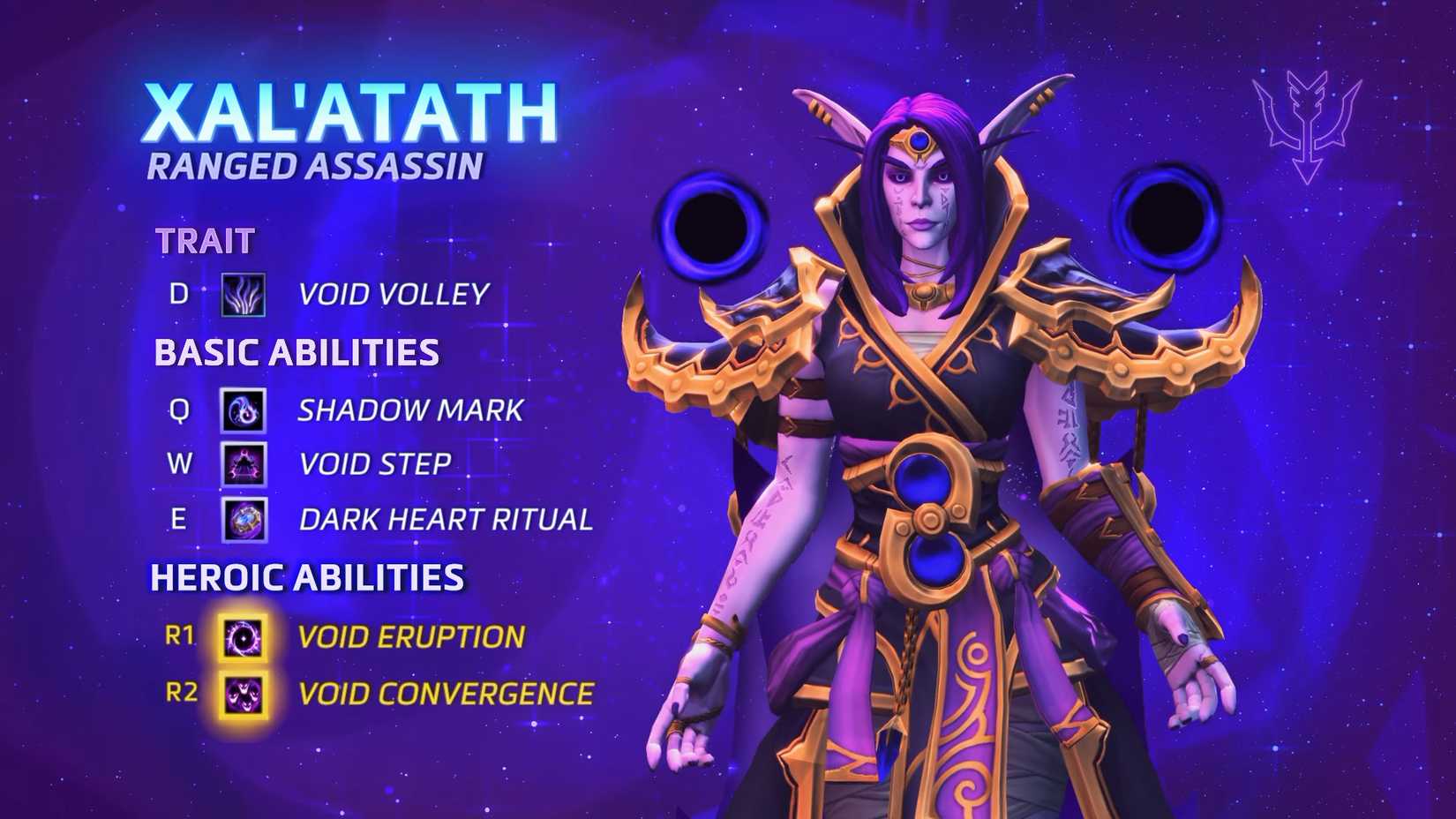 Xal'atath's list of abilities in heroes of the Storm