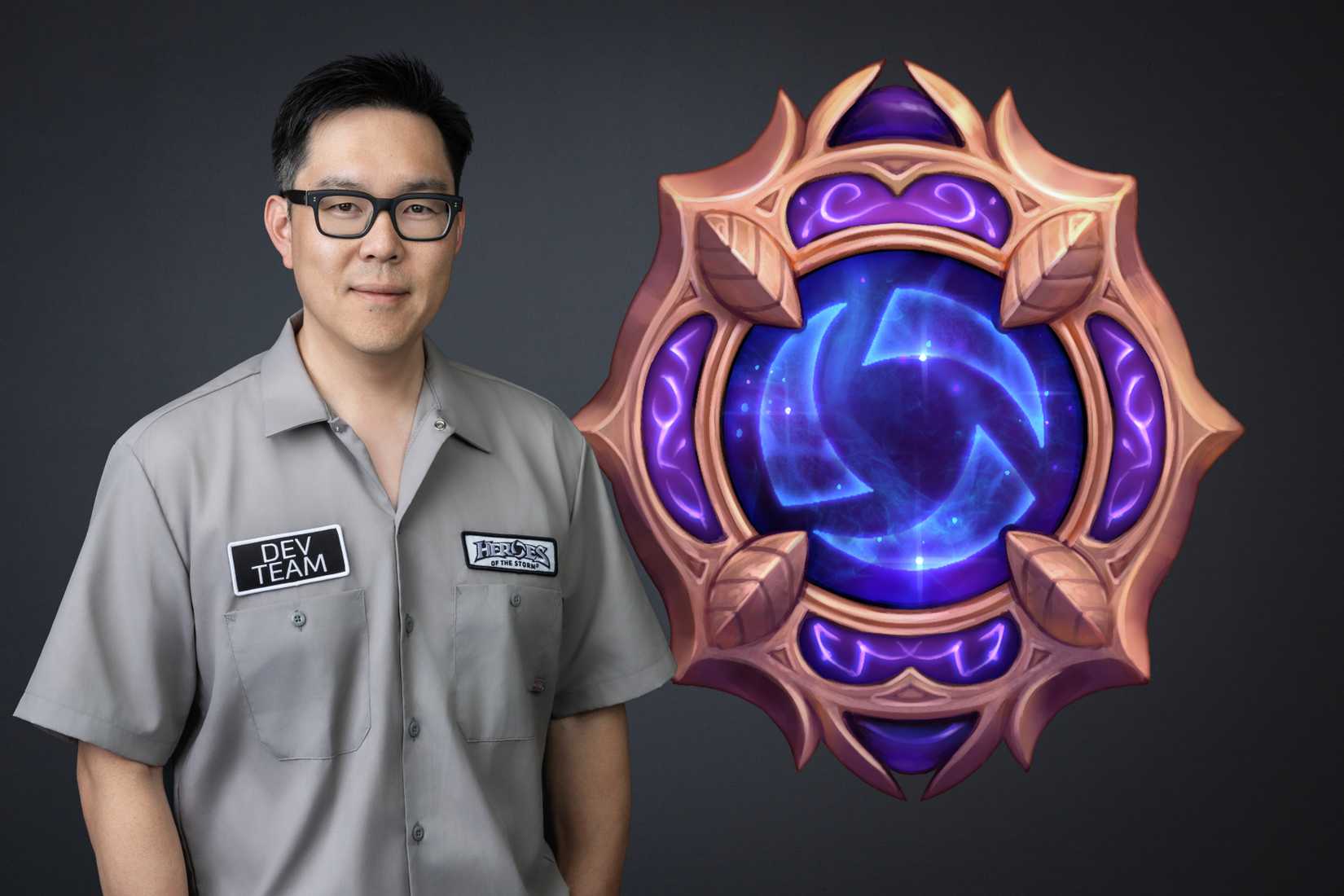A headshot of Blizzard developer James Yen
