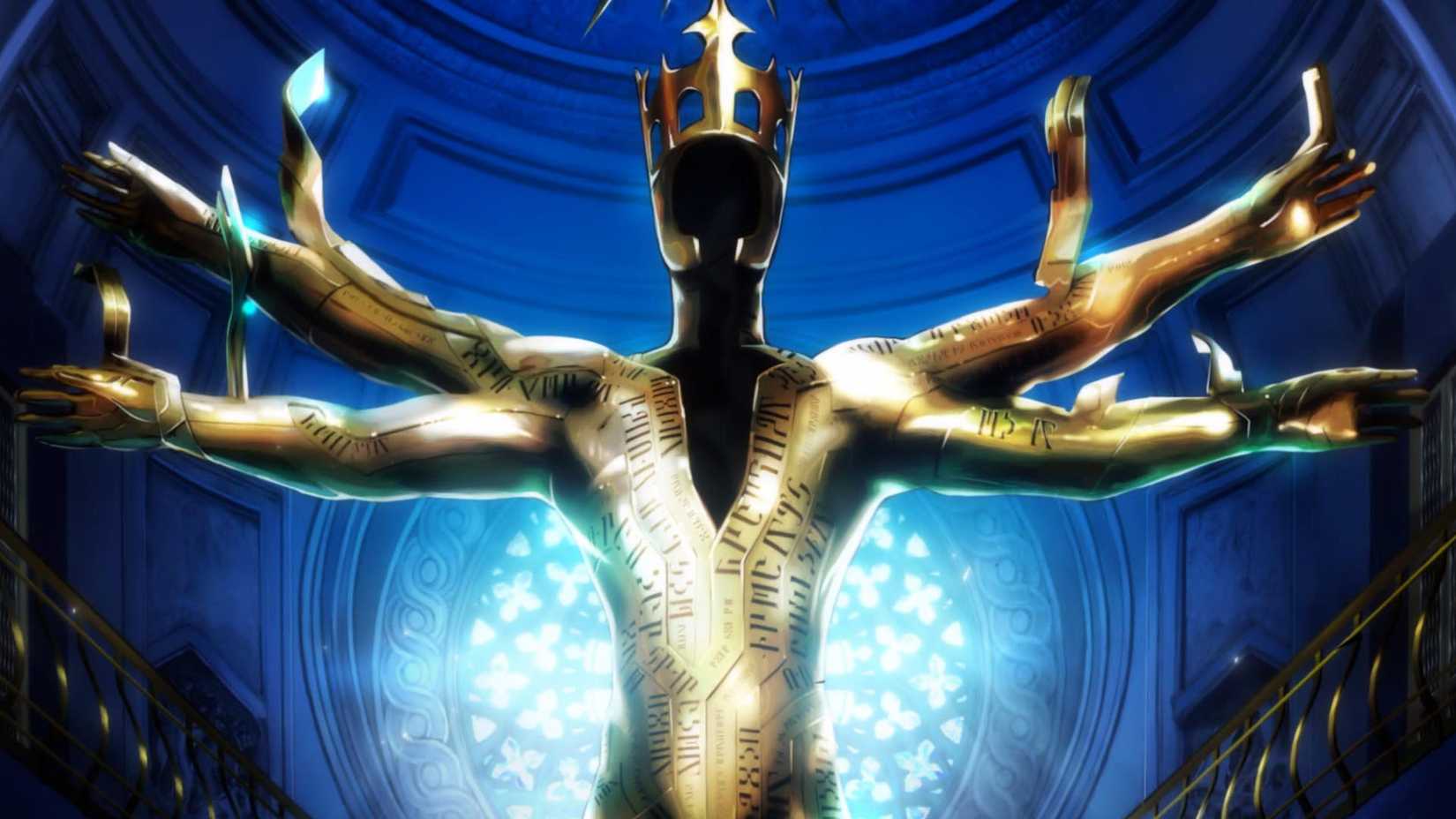 A golden statue from Metaphor ReFantazio 