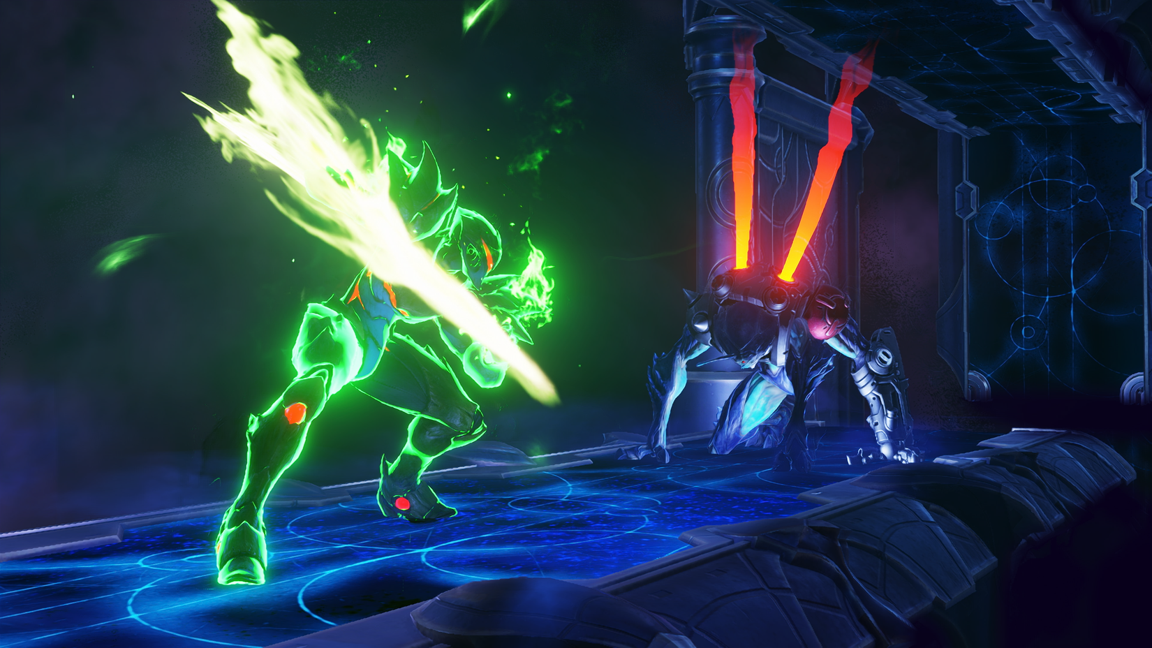 Samus attacks an enemy in Metroid Ravenous.