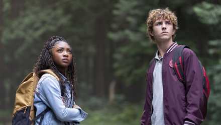 Percy Jackson and Annabeth Chase looking into the distance