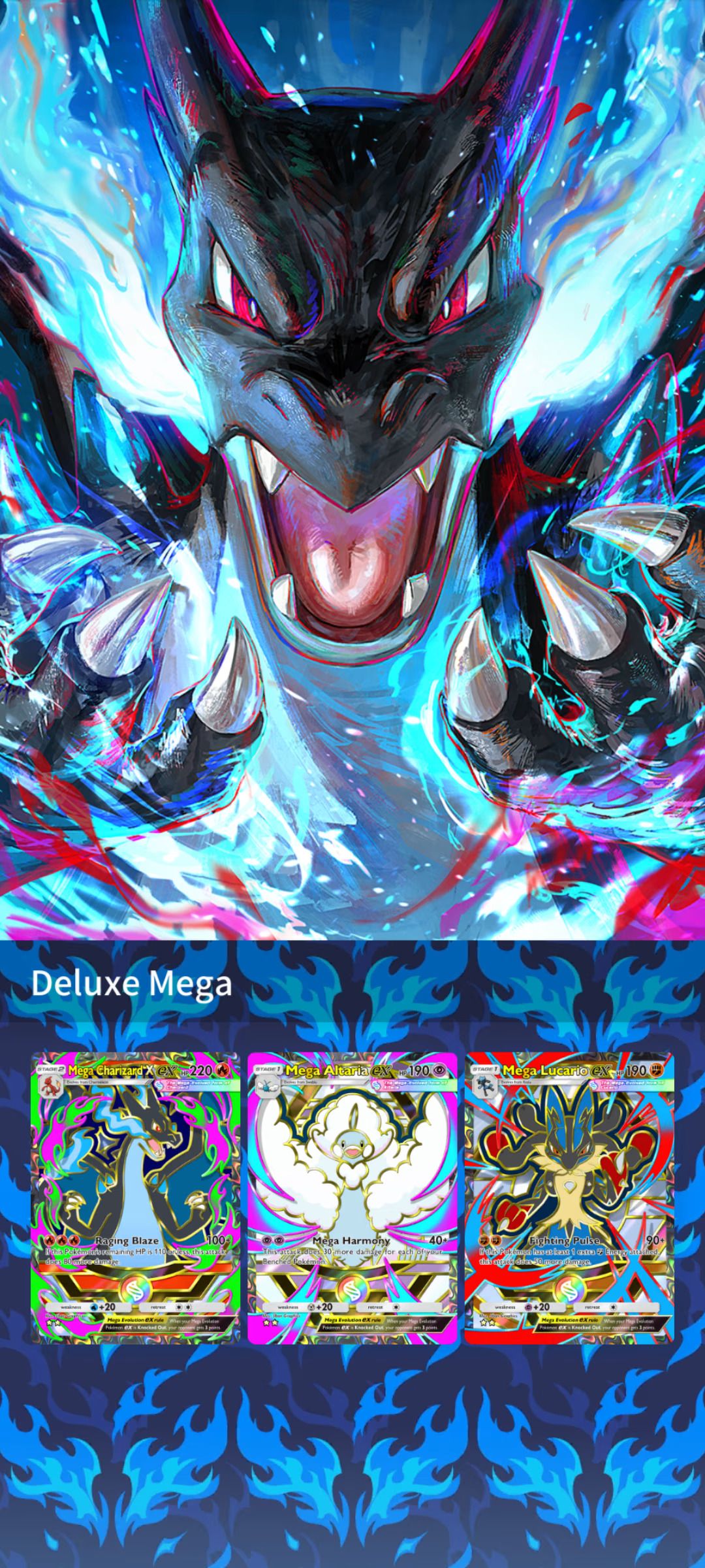 Pokemon TCG Pocket Mega Charizard X artwork
