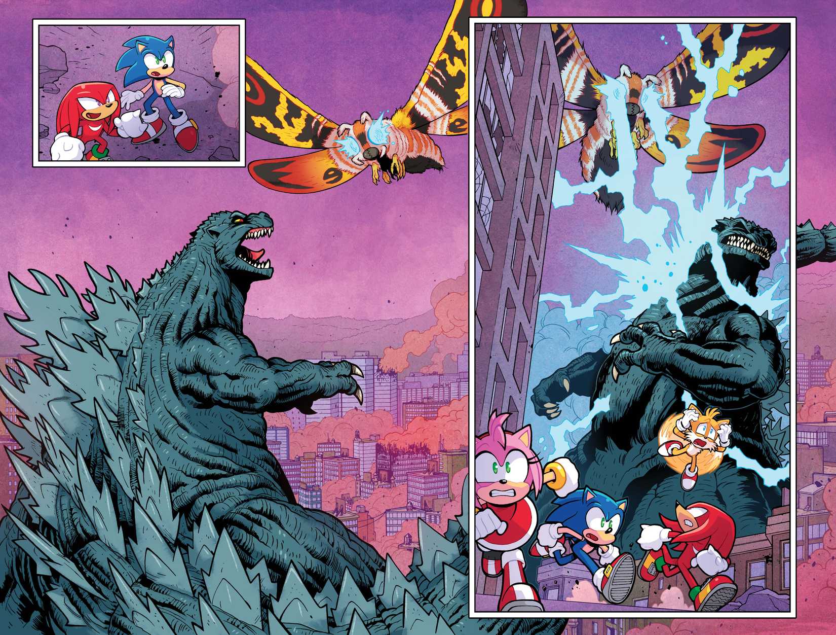 Polygon SxG #3 Color Preview Page 1 Sonic the Hedgehog x Godzilla