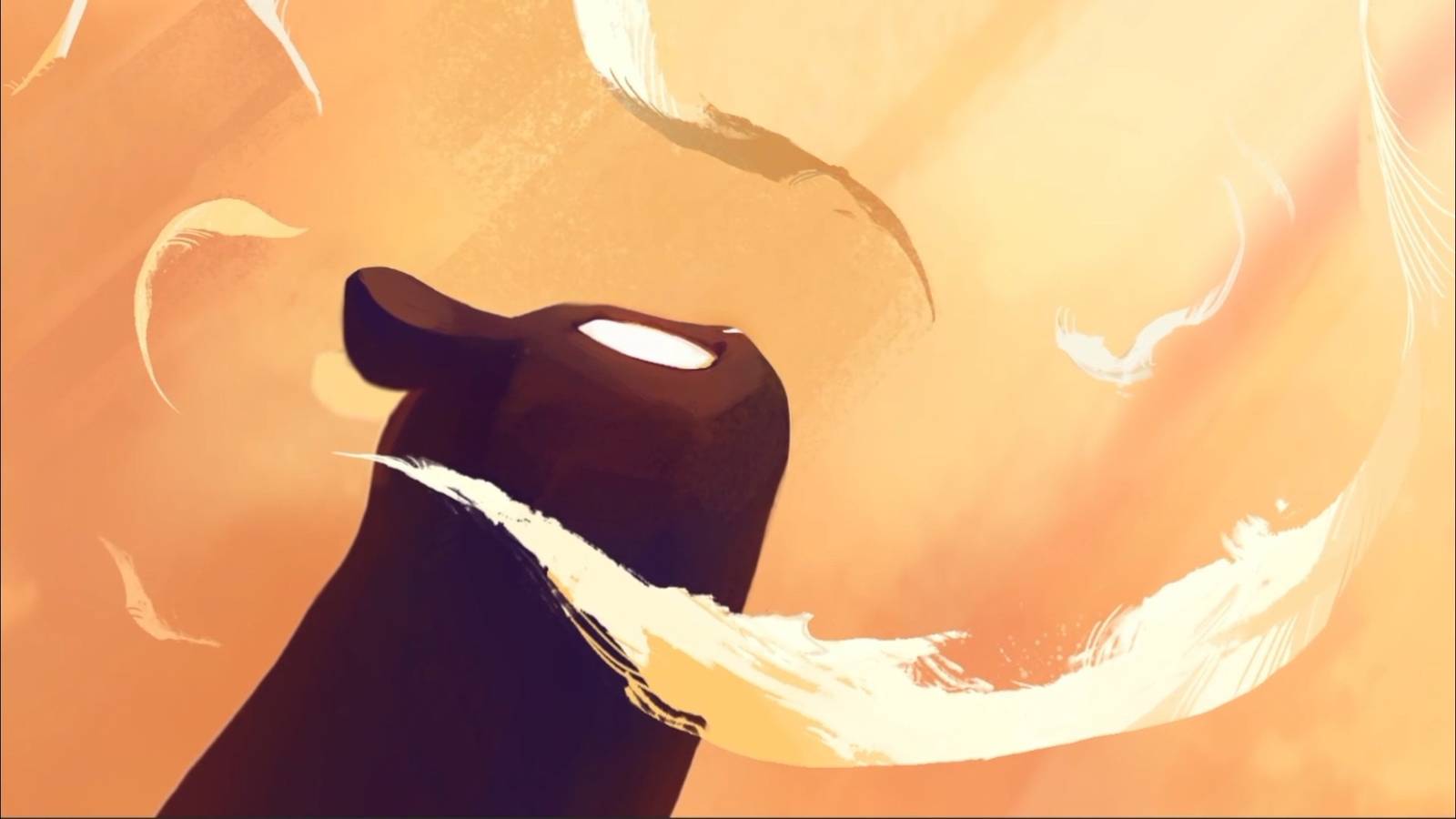 The slugcat stares at the Sun in Rain World Anthology Edition's trailer