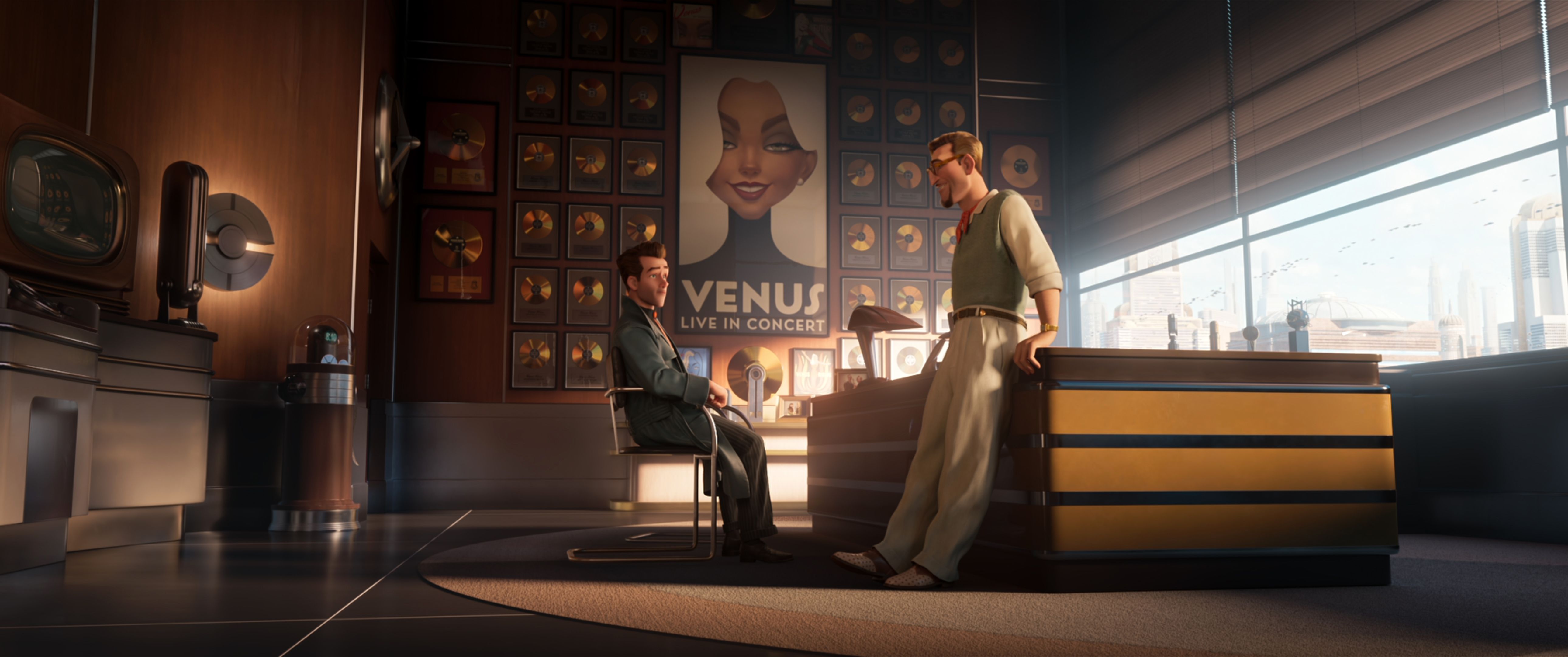 A screenshot from the Ray Gunn movie trailer