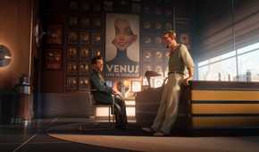 A screenshot from the Ray Gunn movie trailer