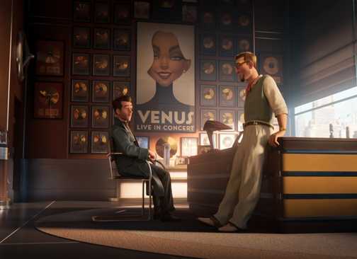 A screenshot from the Ray Gunn movie trailer