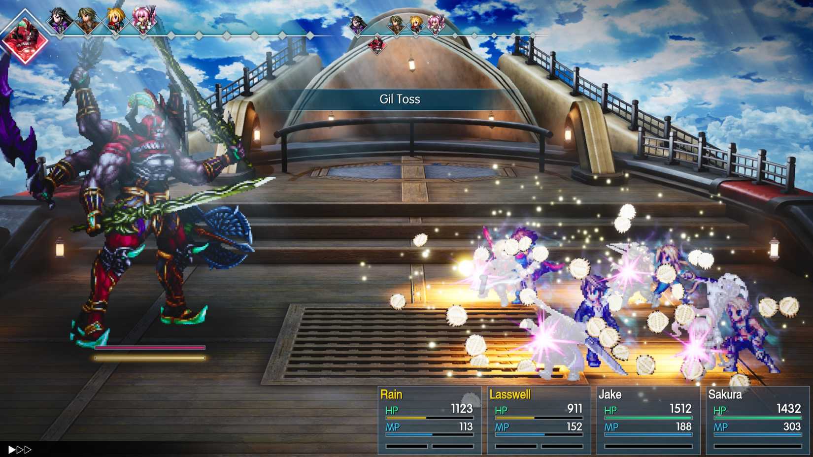 Gameplay from the forthcoming game Final Fantasy Resonance.