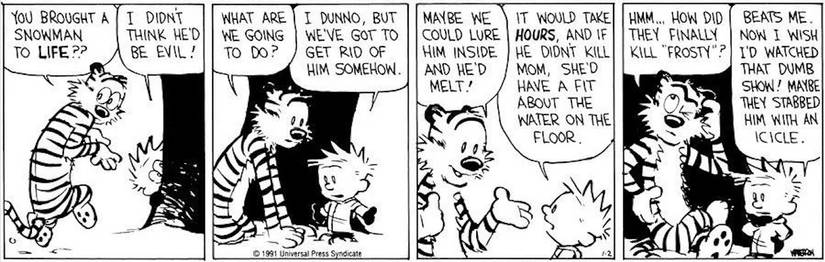 10 Darkest 'Calvin and Hobbes' Snowman Jokes That Reveal Bill Watterson's Twisted Genius