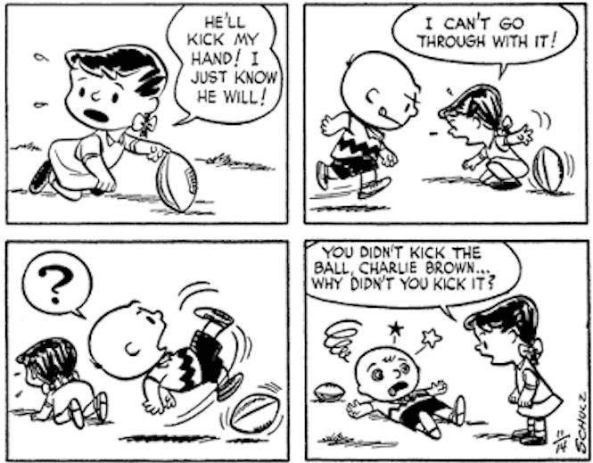 Peanuts Charlie Brown first football