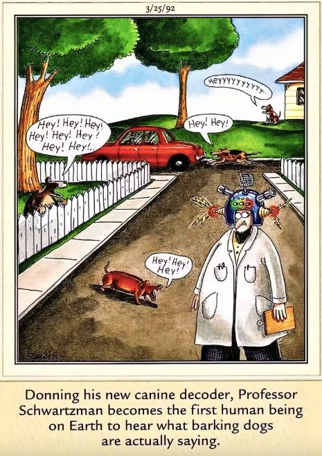 The Far Side dogs