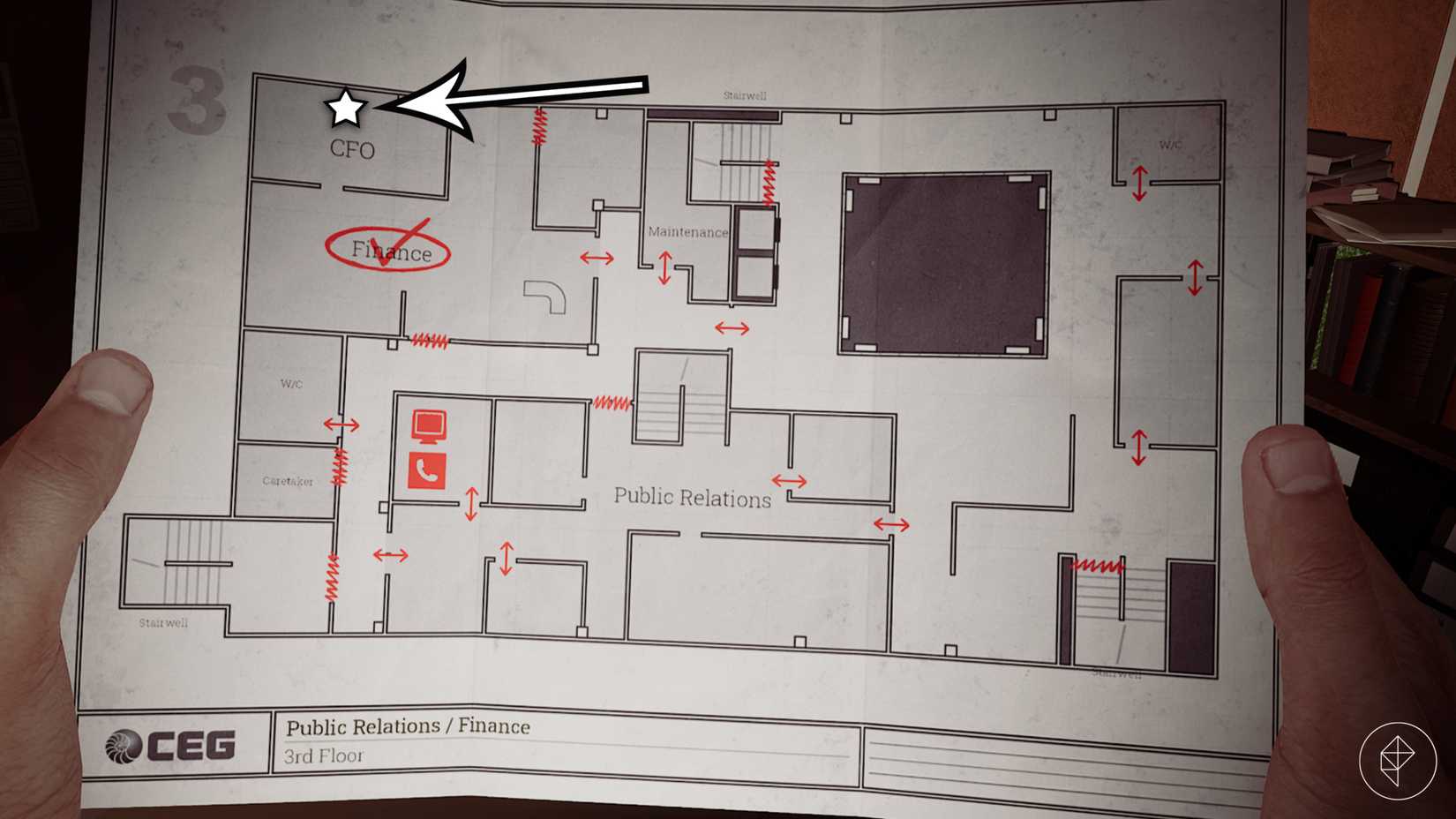 The projector bulb location in Silent Hill: Townfall.