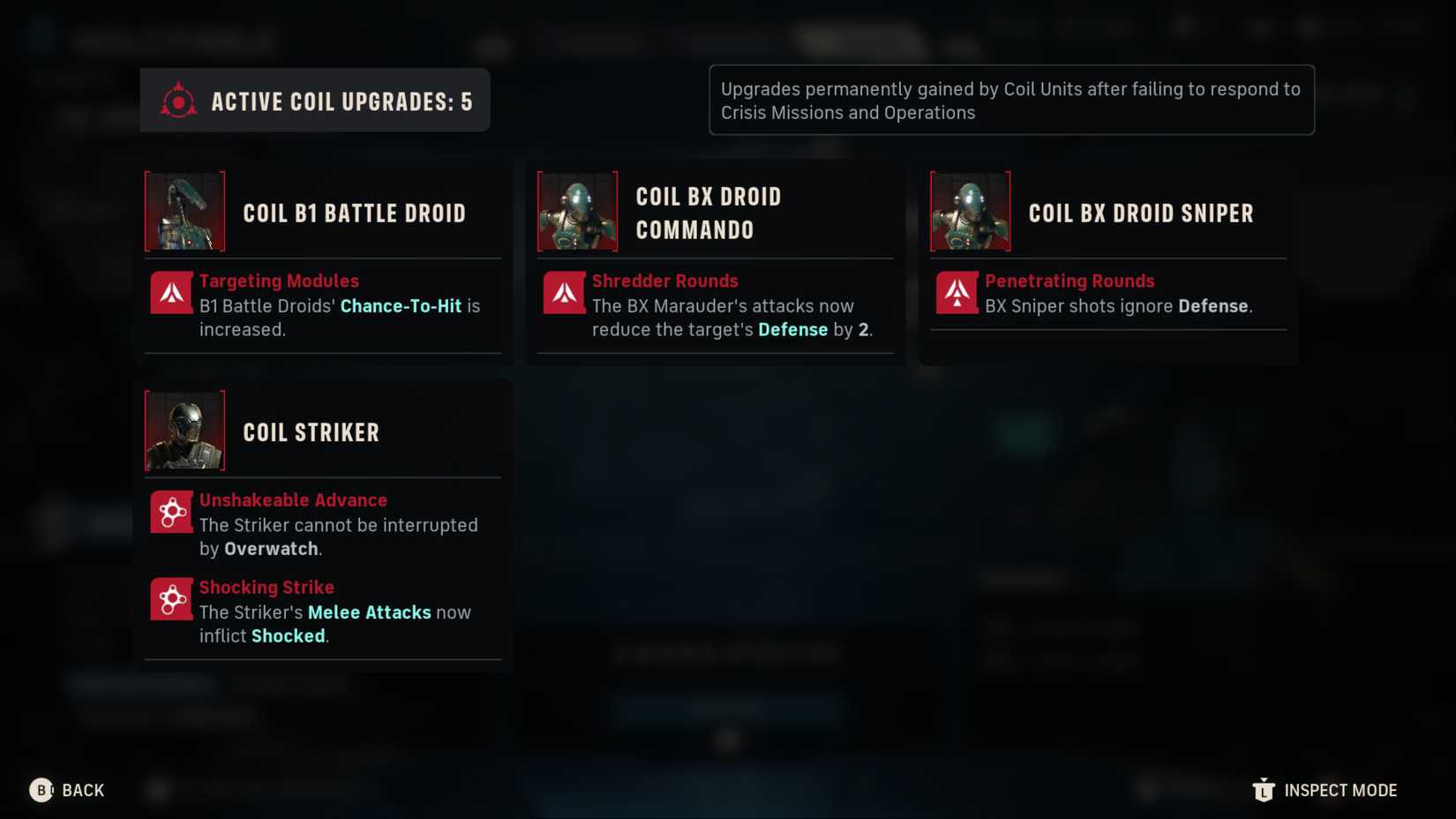 A menu shows what modifiers enemies have in Star Wars Zero Company.