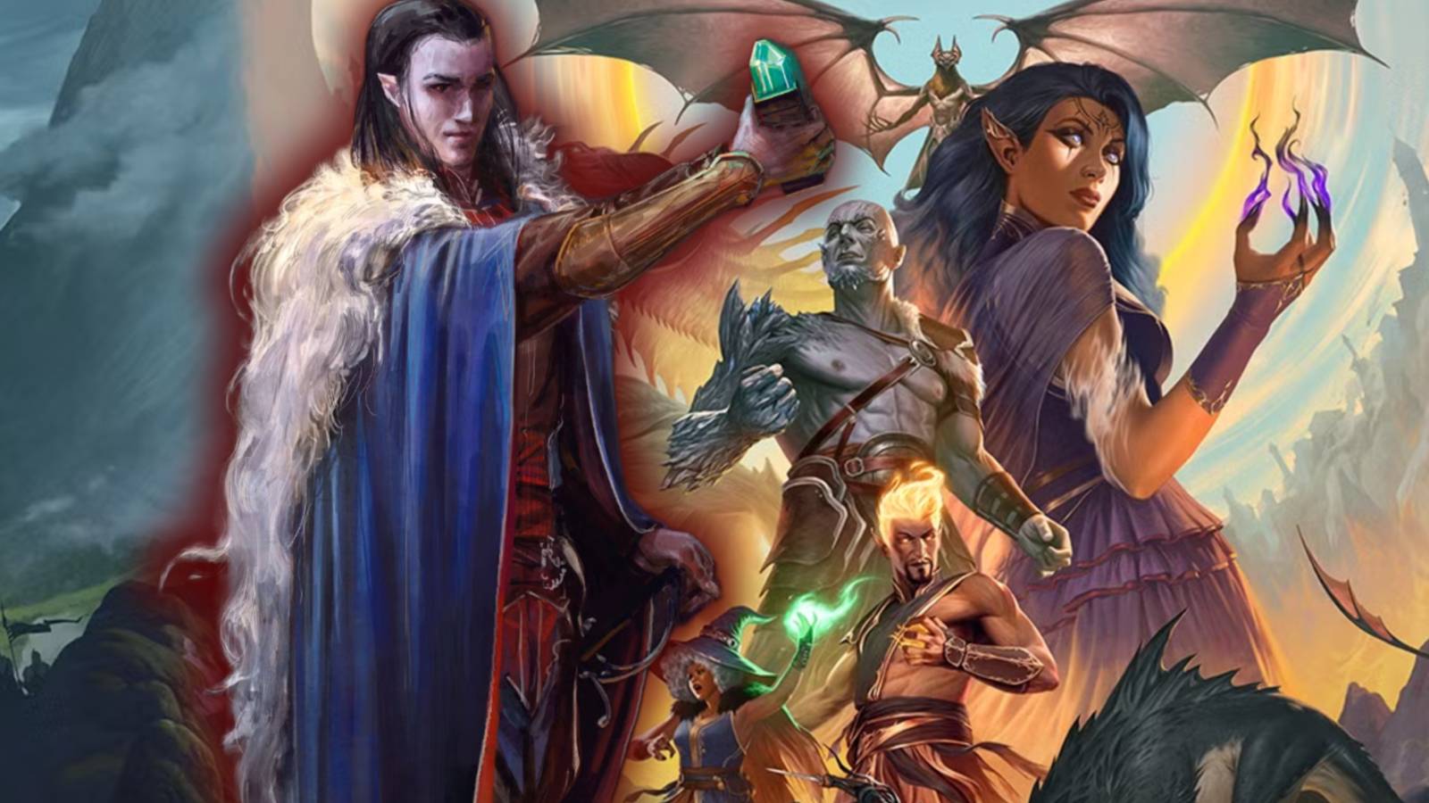 An image of Strahd from D&D over the cover of the Daggerheart expansion Hope & Fear