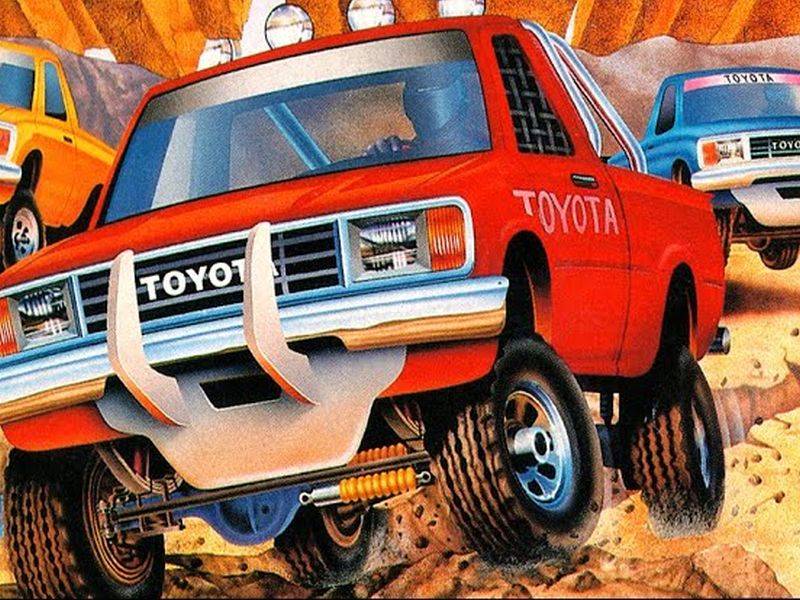 Super Off Road (SNES) cropped cover art shows a red pickup truck racing toward the viewer while blue and yellow ones try to overtake it