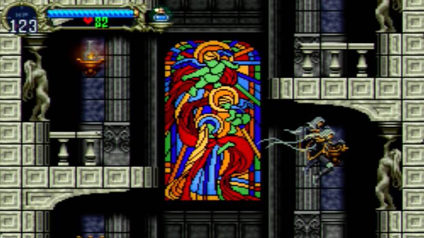Gameplay from the 1997 game Castlevania: Symphony of the Night.