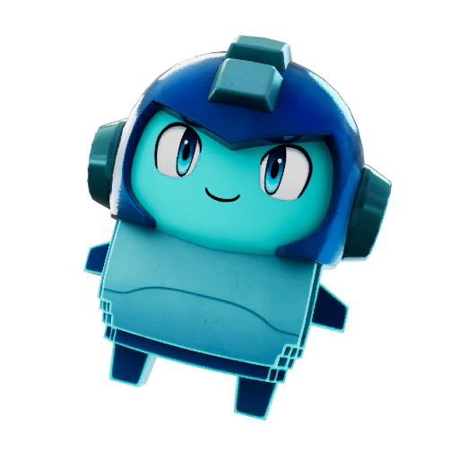 A Fortnite sprite that resembles Mega Man