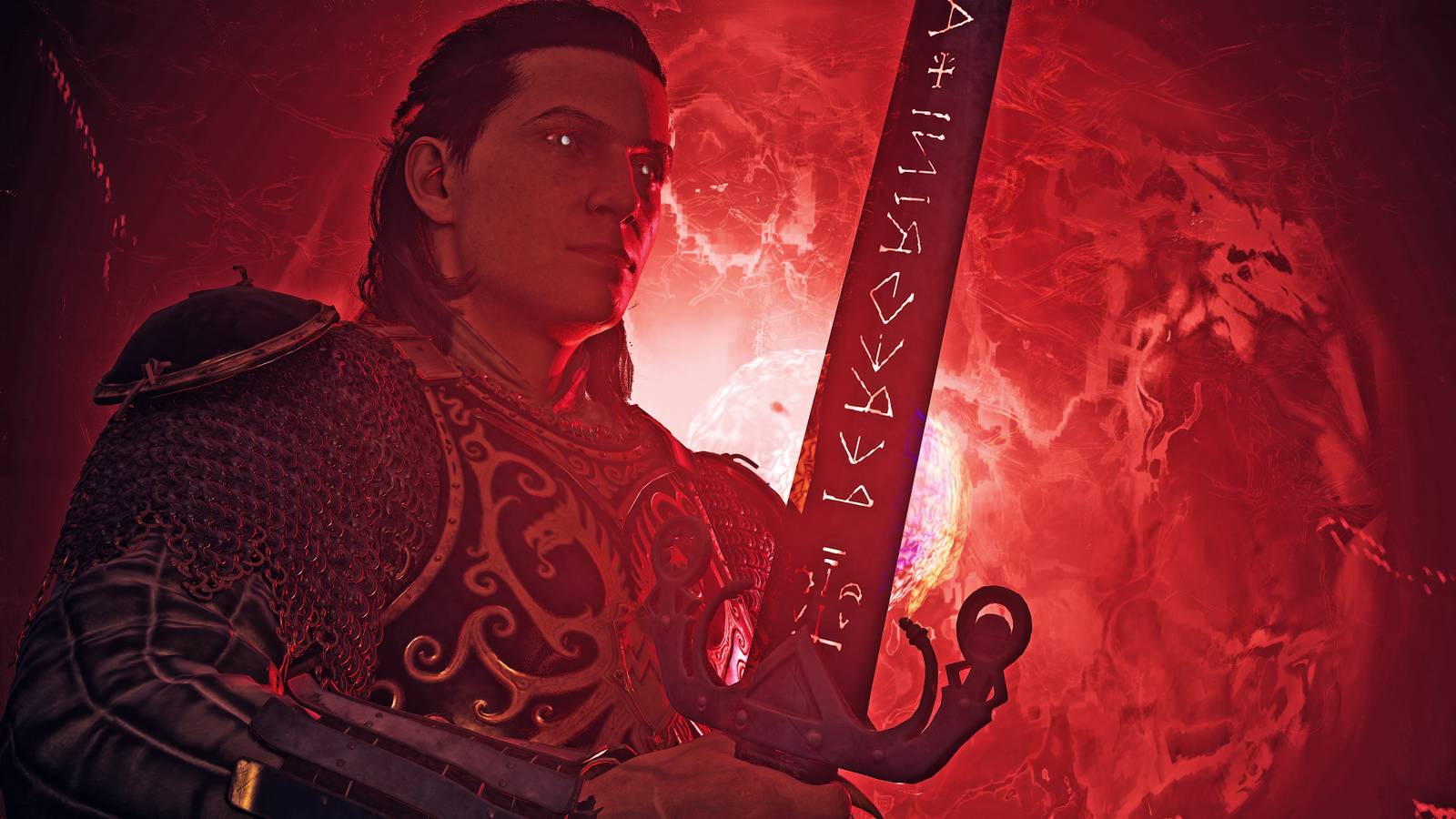 Коэн держит восстановленный меч Святого Михаила в игре The Blood of Dawnwalker Коэн держит восстановленный меч Святого Михаила в игре The Blood of Dawnwalker