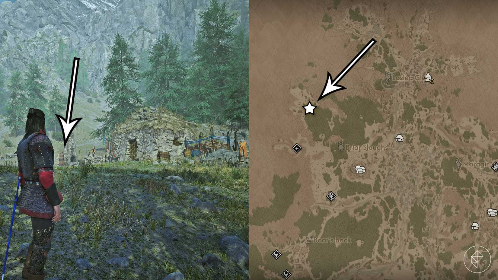 The location of the Uriashi blacksmith in The Blood of Dawnwalker.