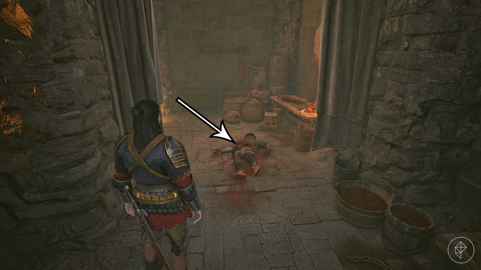 The location of the prison key during the 'Midnight Reckoning' quest in The Blood of Dawnwalker.