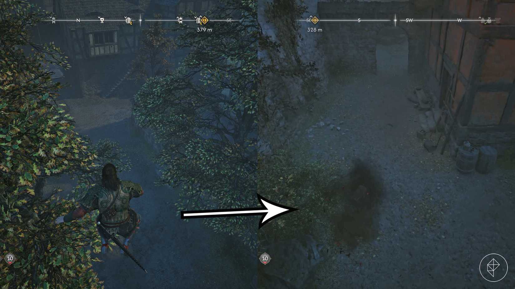 Coen uses Shadowstep to break fall damage in The Blood of Dawnwalker.