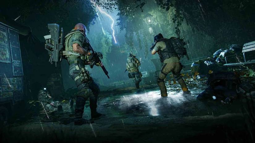Soldiers fighting in Echoes of Central Park.