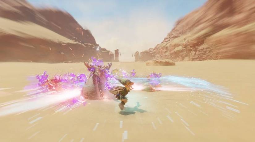 Link does a spin attack in The Legend of Zelda: Ocarina of Time.