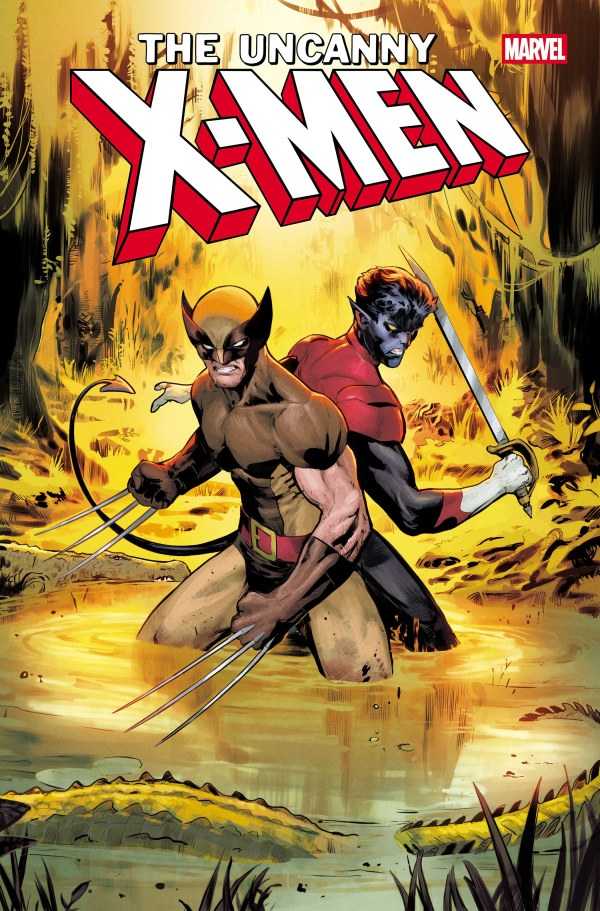 Wolverine and Nightcrawler stand back-to-back against an off-page threat