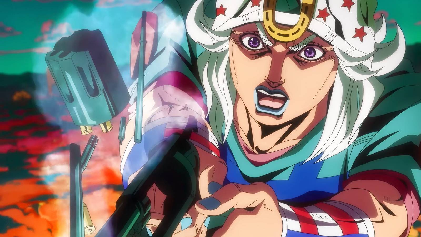 Новый сезон JoJo’s Bizarre Adventure на Netflix вызвал недовольство фанатов из-за смены музыкальной традиции Джонни направляет пистолет на персонажа в Steel Ball Run