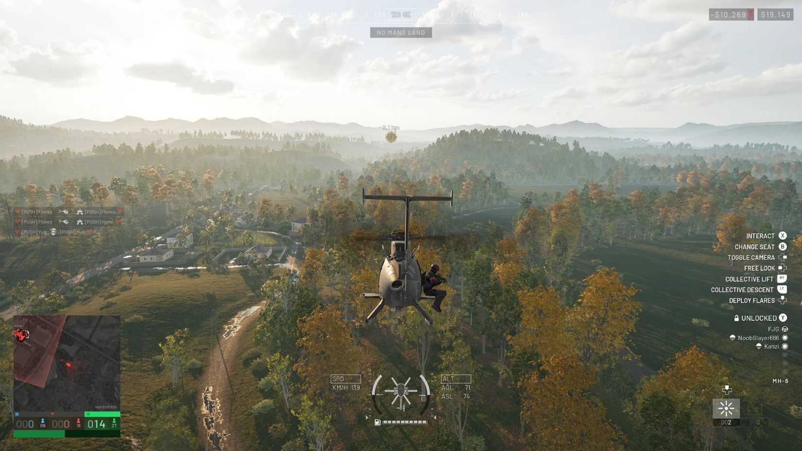 The player flying a helicopter in Wardogs.