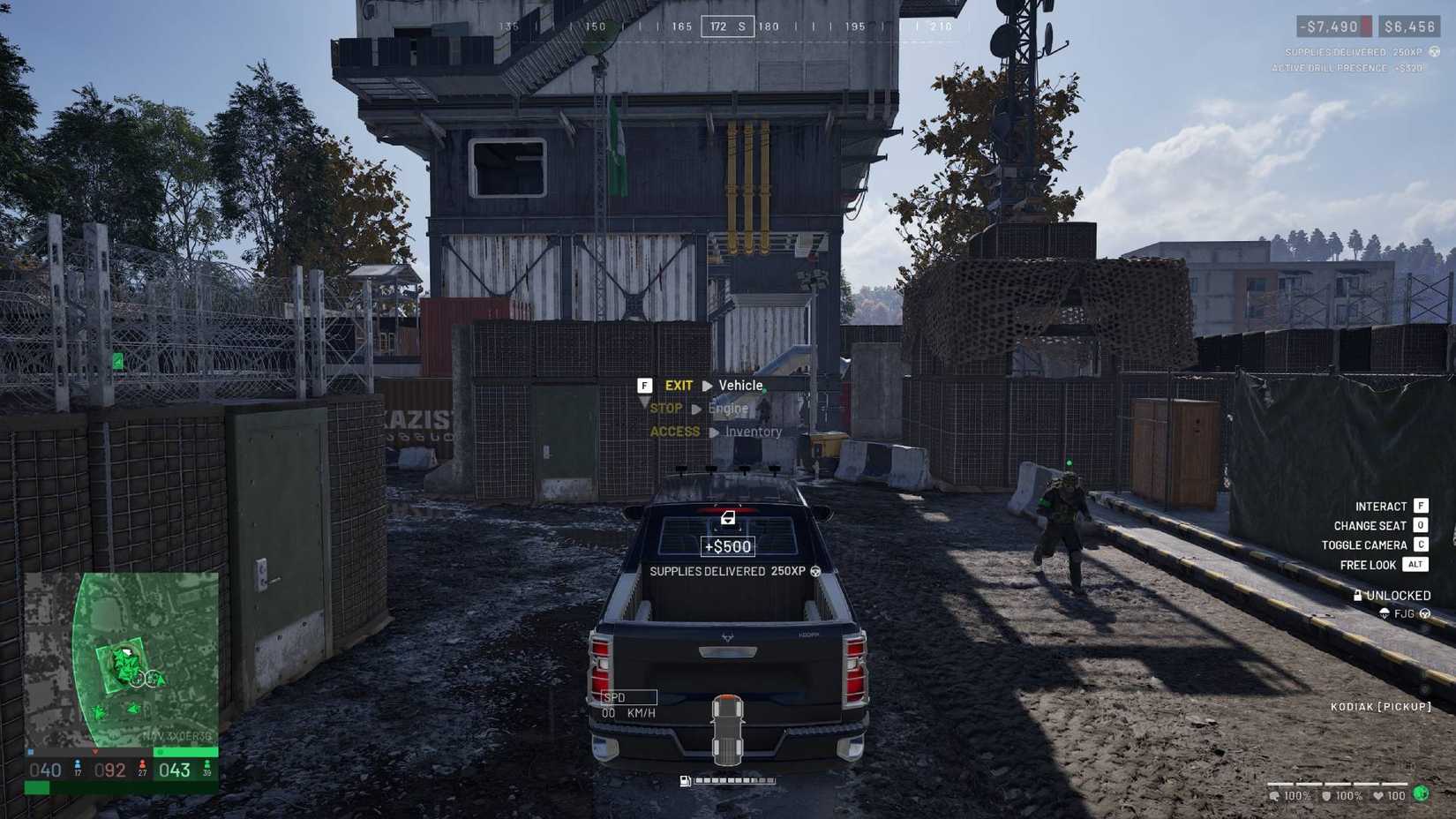 The player in Wardogs dropping off supplies to a FOB.