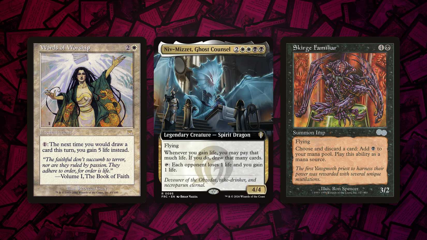Words of Worship, Niv-Mizzet, Skirge Familiar Screenshot Magic: The Gathering