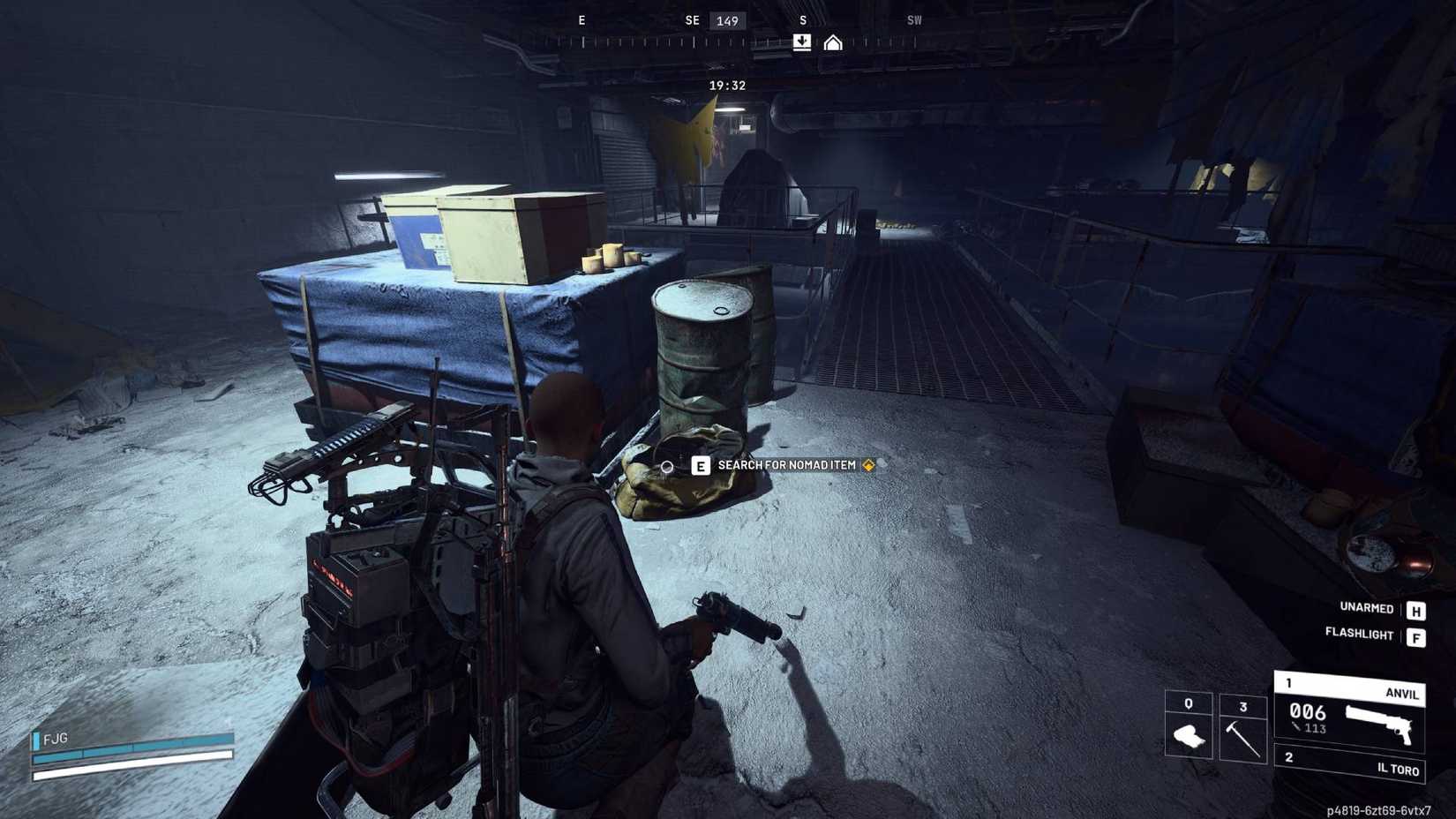 The player in Arc Raiders searching for the polluted item.