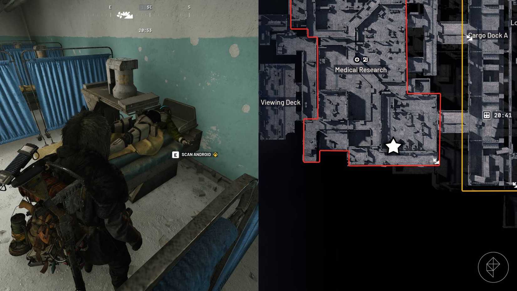 The left-hand side of the image shows the player in Arc Raiders standing next to the objective required for the 