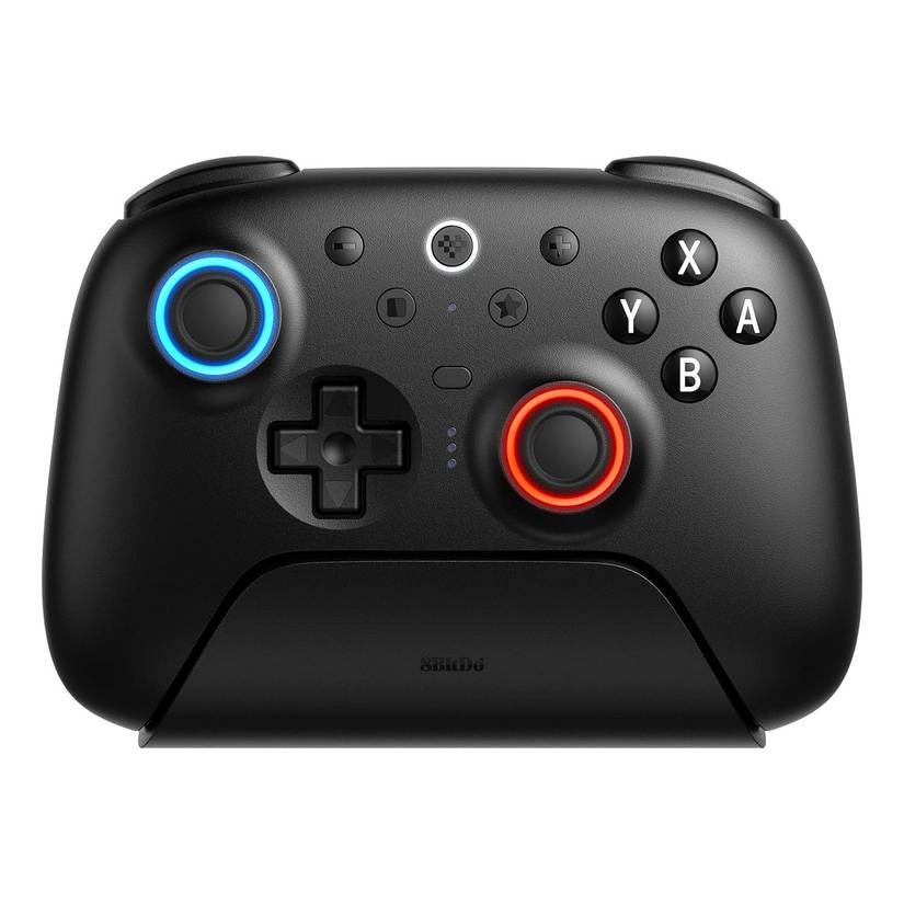 An 8Bitdo Ultimate 2 controllers sits against a white background.