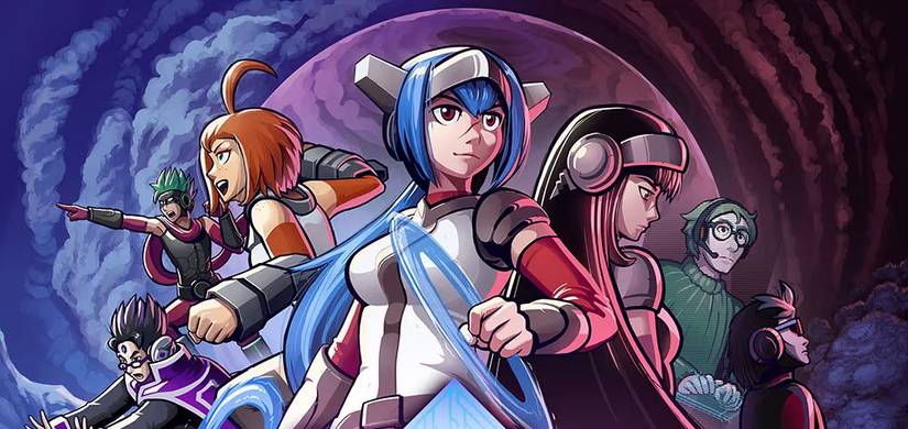 CrossCode cropped key art shows the secondary characters in action poses alongside the protagonist.